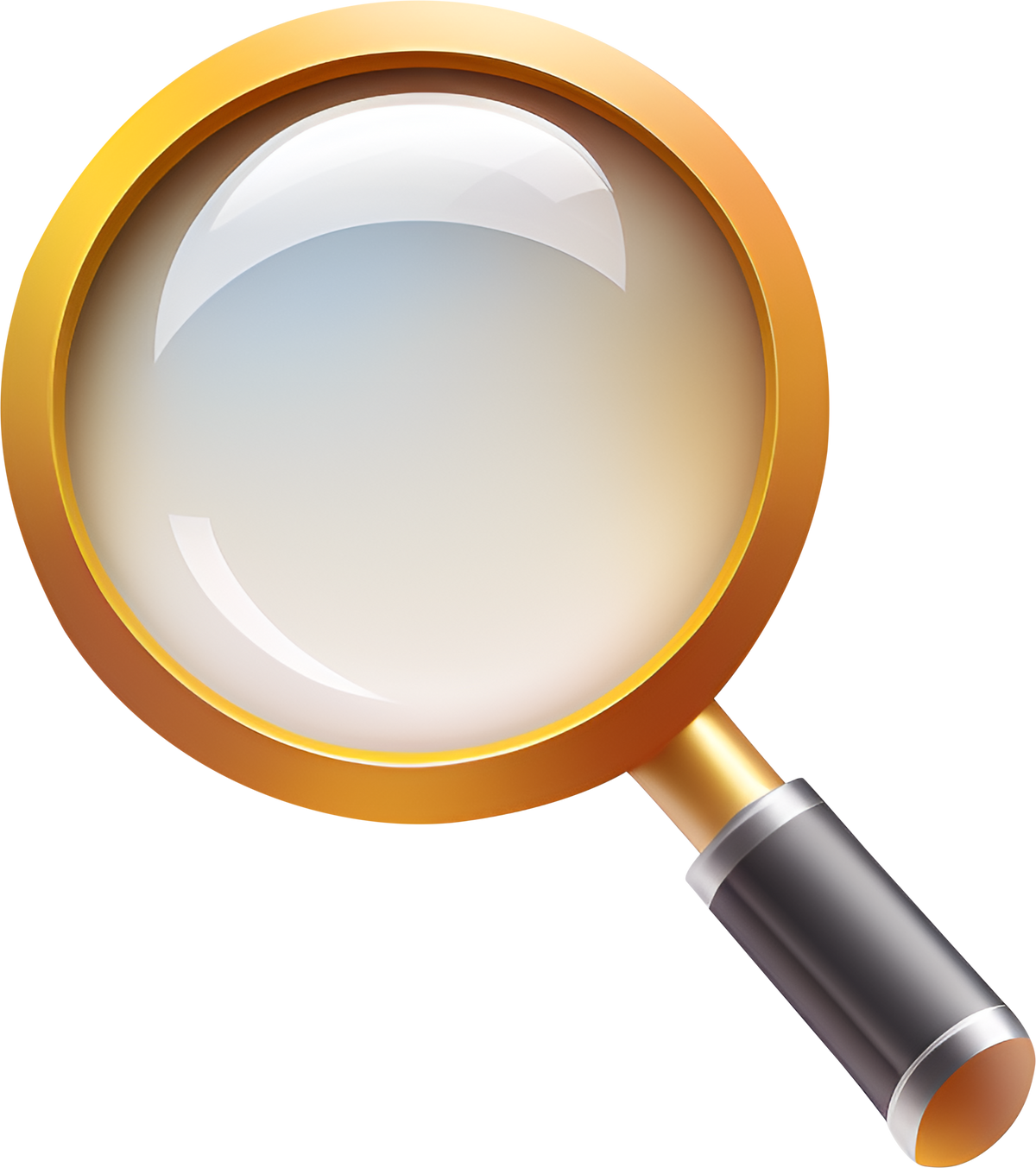 Magnifying Glass 3D icon.